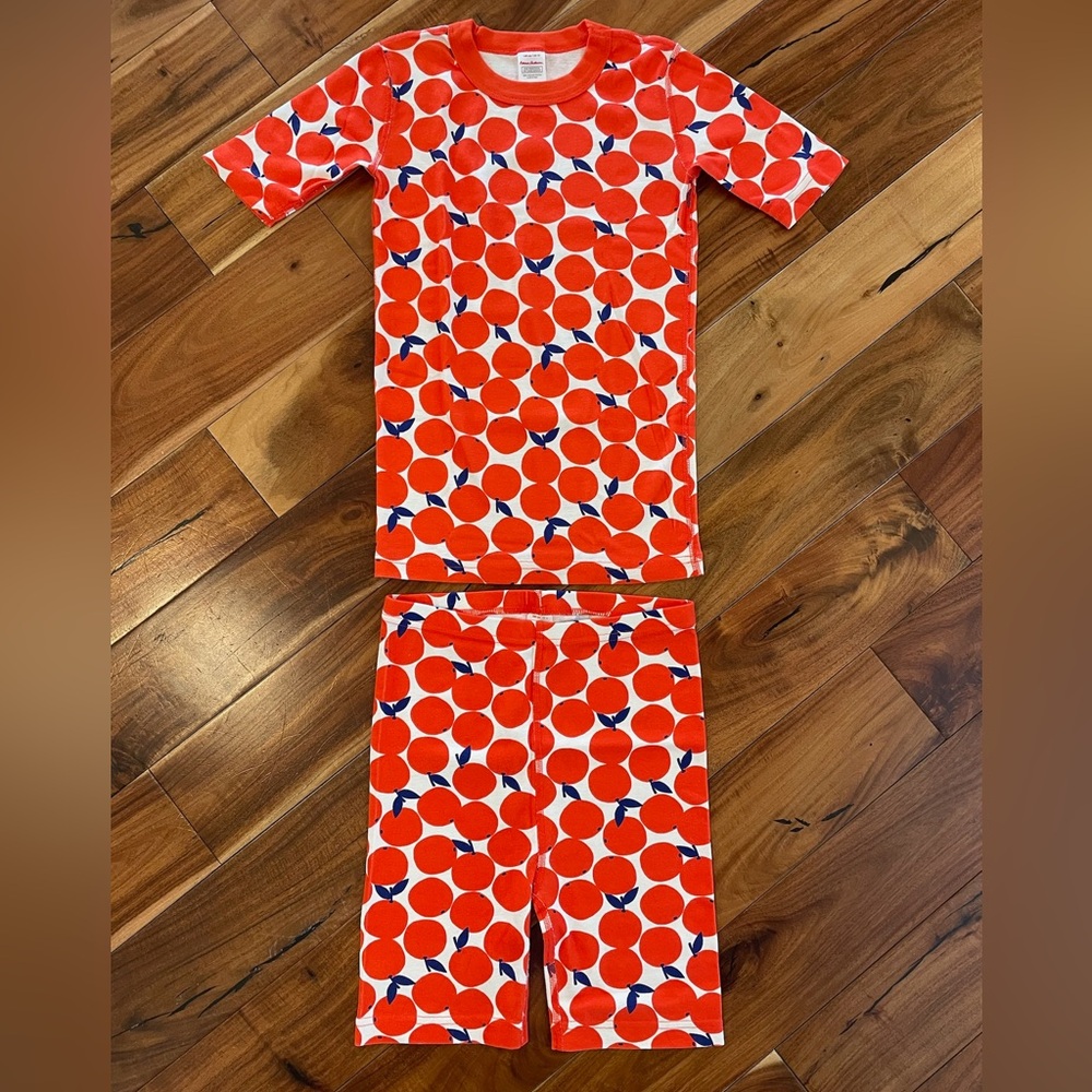 NEW Hanna Andersson Orange and Blue Orange Print Pajama Set Size 160cm / 14 - Picture 2 of 8